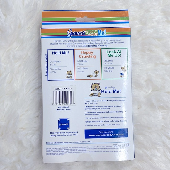 NWT Spencer's Grow With Me One Baby Step At A Time 3 Bodysuits 3-6 Month Hold Me - Picture 3 of 8